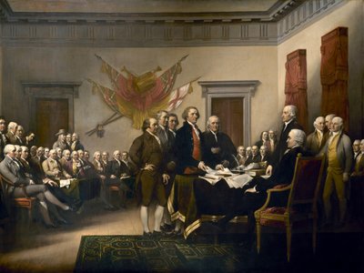 Itsenäisyysjulistus tekijältä John Trumbull