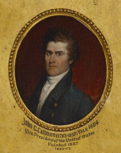John Caldwell Calhoun (1782–1850), filosofian kandidaatti (B.A.) 1804, oikeustieteen tohtori (LL.D.) 1822 tekijältä John Trumbull