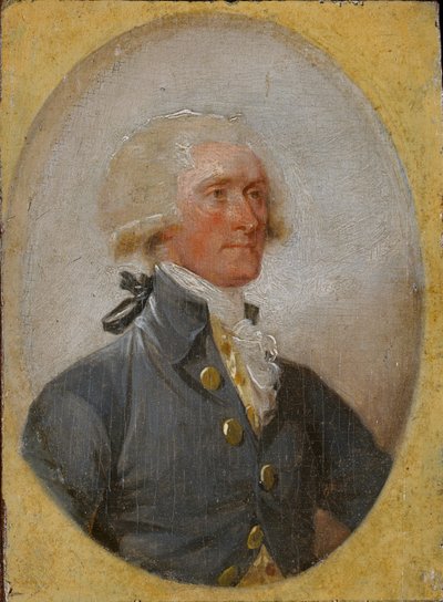 Pienoismuotokuva Thomas Jeffersonista 33-vuotiaana tekijältä John Trumbull