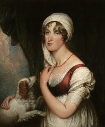 Sarah Trumbull spanielin kanssa tekijältä John Trumbull