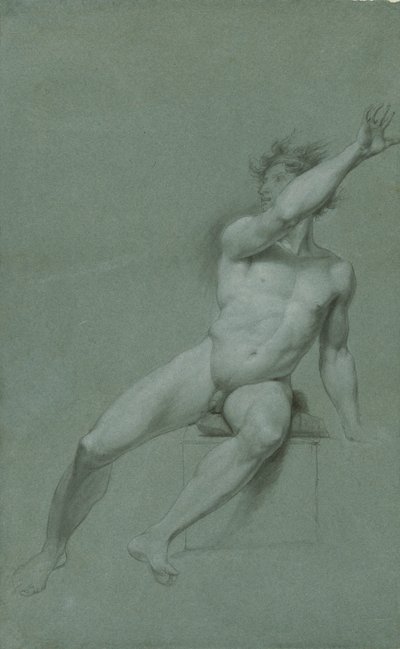 Luonnos miehen alastonelämän tutkimuksesta tekijältä John Trumbull