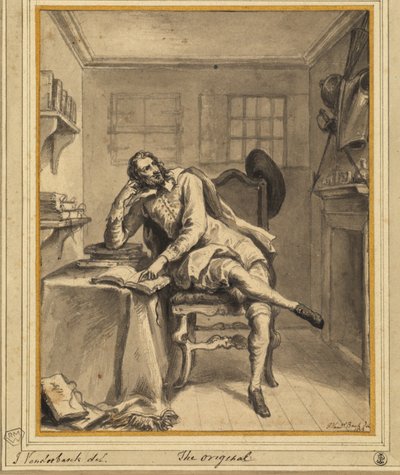 Don Quijote työhuoneessaan tekijältä John Vanderbanck