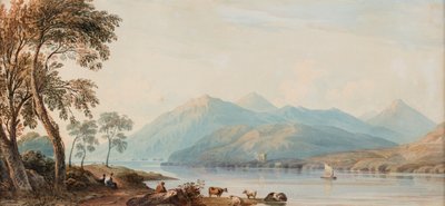 Glengary Loch, päivämäärä tuntematon (akvarelli paperille) tekijältä John Varley