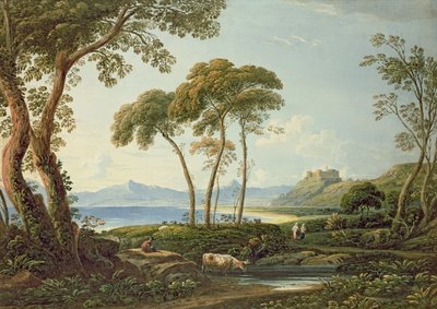 Maisema Harlechin linnan kanssa tekijältä John Varley