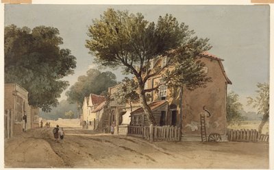 Leyton, Essex, noin 1800 (vesiväri paperille). tekijältä John Varley