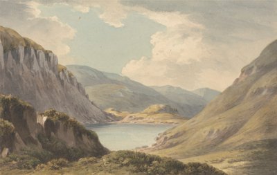Llyn Geirionedd ei kaukana Trefriewistä, Conway-joella, Carnarvonshiressä tekijältä John Warwick Smith