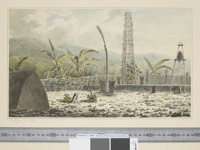 F.17 A Morai, Atooissa, n. 1773-84 (akvarelli) tekijältä John Webber