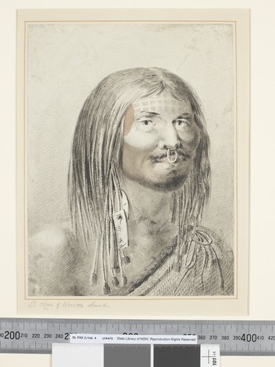 F.21 A Man of Nootka Sound, n. 1773-84 (akvarelli) tekijältä John Webber