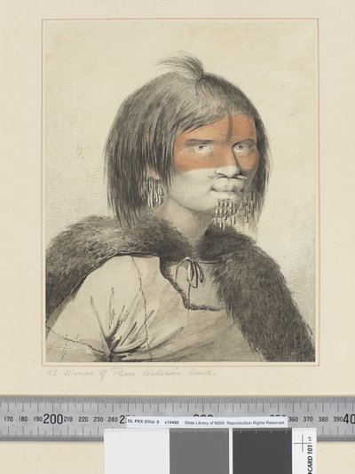 F.27 Prinssi Williamin soundin nainen, n. 1773-1784 (akvarelli) tekijältä John Webber