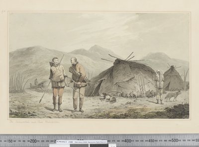 F.31 Tschuktschi ja heidän asuinpaikkansa, n. 1773-84 (akvarelli) tekijältä John Webber