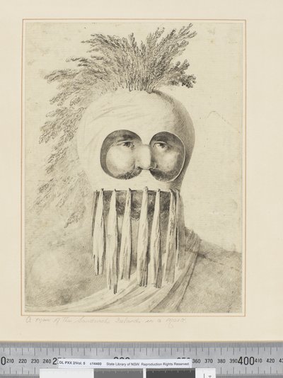 F.38 Sandwichsaarten mies naamiossa, n. 1773-84 (akvarelli) tekijältä John Webber