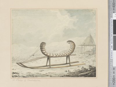 F.40 Kamtšatkan kelkka, n. 1783-84 (akvarelli) tekijältä John Webber