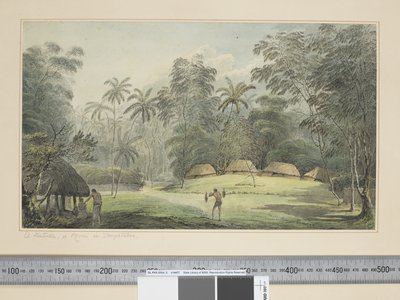 F.8 A Fiatooka tai Morai Tongataboossa, n. 1773-84 (akvarelli) tekijältä John Webber