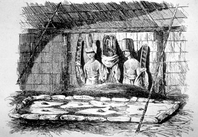 Hautausmajan sisällä Tahiti, 1700-luku tekijältä John Webber