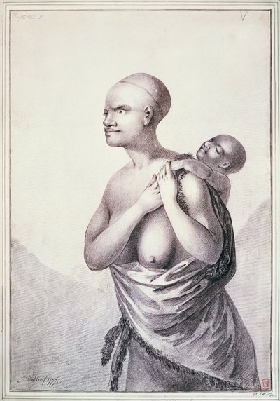 Naiset Van Diemenin maasta, nykyisestä Tasmaniasta, tammikuu 1777, piirustus John Webber (1750-1793), Australia tekijältä John Webber