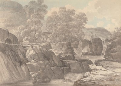 Pont-y-Pair Llugwy-joella lähellä Betws-y-Coedia, Denbighin osavaltiossa tekijältä John Webber