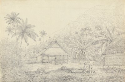 Näkymä Krakatoa saarelta tekijältä John Webber