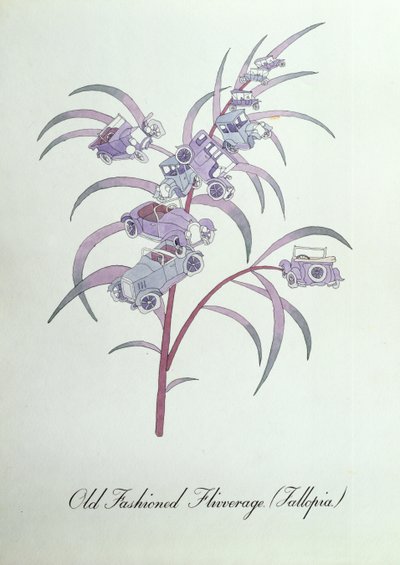 Old Fashioned Flivverage (Fallopia.), kuvitus John Weirin teoksesta "The Bogus Book of Botany" tekijältä John Weir