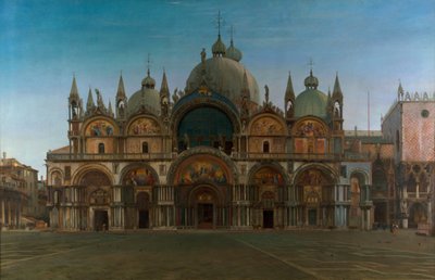 San Marcon basilikan läntinen julkisivu, Venetsia, Italia tekijältä John Wharlton Bunney