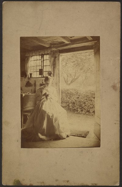[Nainen pitkässä raitamekossa istuu huoneessa] tekijältä John Whistler
