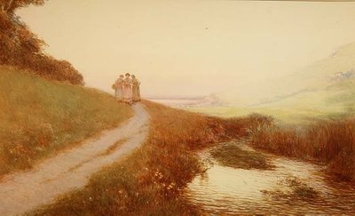 Puro ja meri, Branscombe (akvarelli) tekijältä John White
