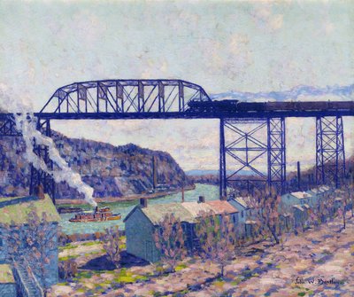 On the Rondout (öljy kankaalle) tekijältä John William Bentley