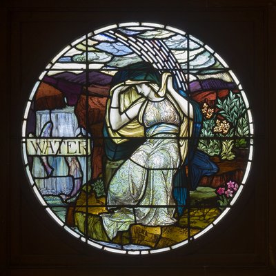 Biddulph Grange, James Powell & Sons, John William Brown (1842-1928), Water, 1903, Art Nouveau tekijältä John William Brown