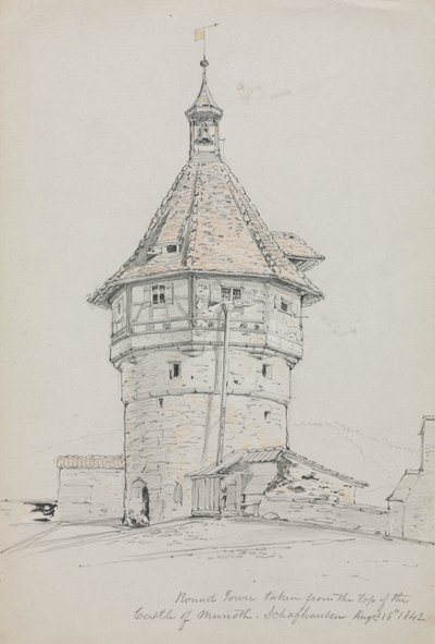 Pyöreä torni, Munotin linna, Schaffhausen, Sveitsi tekijältä John William Casilear