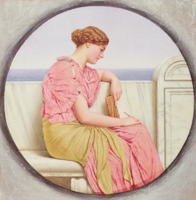 Heijastuksia, 1918 (wc paperilla) tekijältä John William Godward