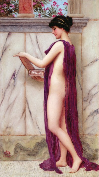 Jalokivilaatikko (arvokas lahja) tekijältä John William Godward