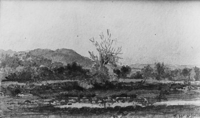 Three Views, nro 3: Mount Carmel, lähellä New Havenia, Connecticut, . tekijältä John William Hill