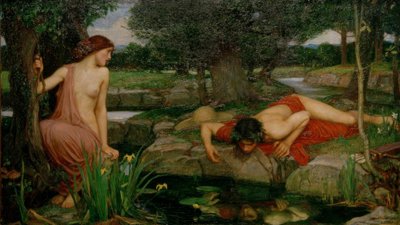Kaiku ja Narkissos tekijältä John William Waterhouse