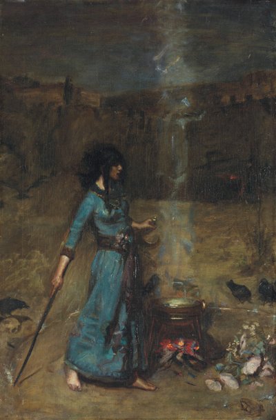Study for The Magic Circle, 1886 tekijältä John William Waterhouse