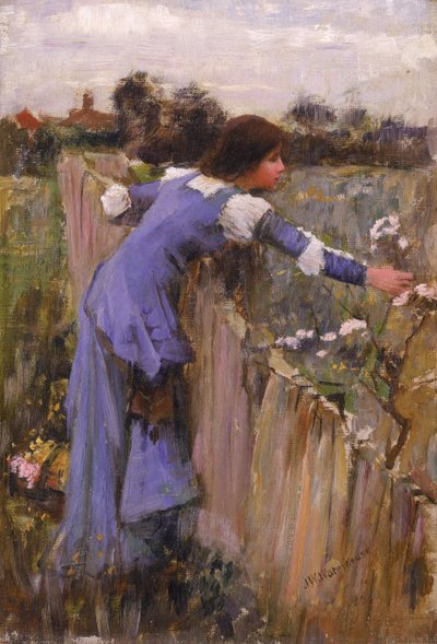 Huonekalut ja erilaiset esineet 1100- ja 1300-luvuilta tekijältä John William Waterhouse