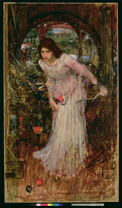 Huonekalut ja erilaiset esineet 1100- ja 1300-luvuilta tekijältä John William Waterhouse