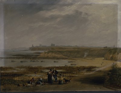 Cullercoats Tynemouthiin päin - Vuoroveden nousuvesi tekijältä John Wilson Carmichael