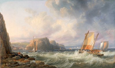 Yorkshiren rannikolla, Staithes tekijältä John Wilson Carmichael