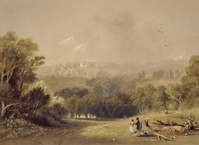 Roundhay Park, Leeds (akvarelli paperille) tekijältä John Wilson Carmichael
