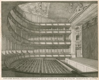 Theatre Royal, Covent Garden, Lontoo, muutettuna ennen avajaisia 15. syyskuuta 1794 tekijältä John Winston