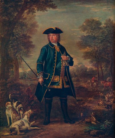 "Sir Robert Walpole ja koirat", 1700-luku tekijältä John Wooton