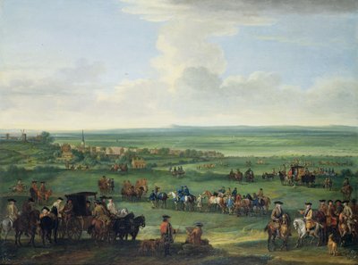 George I (1660-1727) Newmarketissa, 4. tai 5. lokakuuta 1717, n. 1717 (öljy kankaalle) tekijältä John Wootton