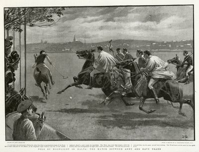 Polo by Moonlight Maltalla, armeijan ja laivaston joukkueiden välinen ottelu tekijältä John after Charlton