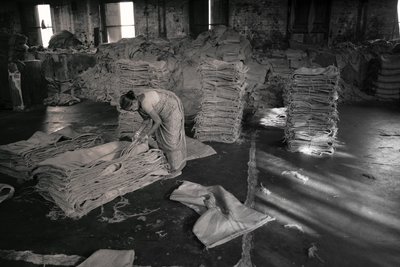 Juuttitehdas, Kolkata, Intia, 2017 (kuva) (kuva) tekijältä Jon Nicholson