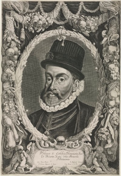Espanjan kuninkaan Philip II:n muotokuva tekijältä Jonas Suyderhoef