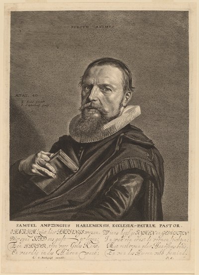 Samuel Ampzing tekijältä Jonas Suyderhoff after Frans Hals