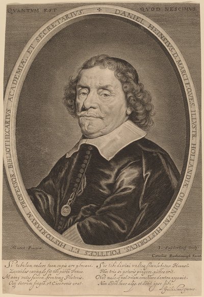 Daniel Heinsius tekijältä Jonas Suyderhoff after Jacob Fransz van der Merck