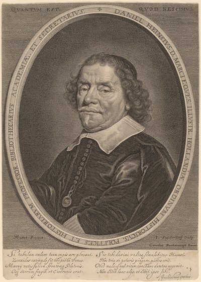 Daniel Heinsius tekijältä Jonas Suyderhoff after Jacob Fransz van der Merck