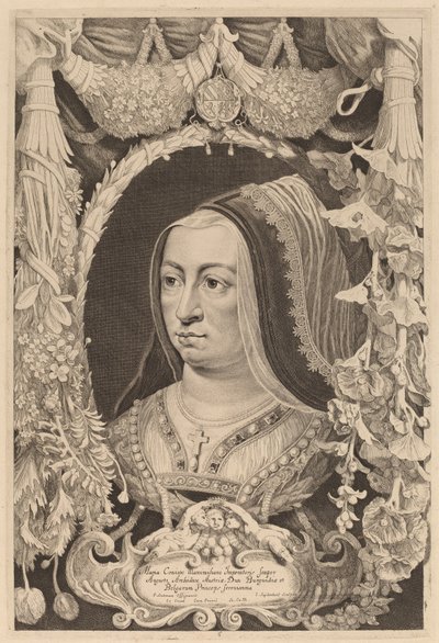 Maria Burgundia, keisarinna ja Maximilian I:n vaimo tekijältä Jonas Suyderhoff after Pieter Claesz Soutman