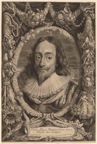Charles I, Englannin kuningas tekijältä Jonas Suyderhoff after Sir Anthony van Dyck