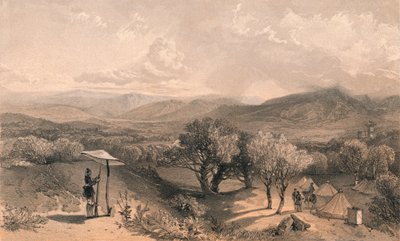 "Baidarin laakso, taka-Petroskin huvilasta, katsoen itään", 1856 tekijältä Jonathan Needham